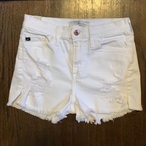 KanCan white denim high waisted shorts, Size 26